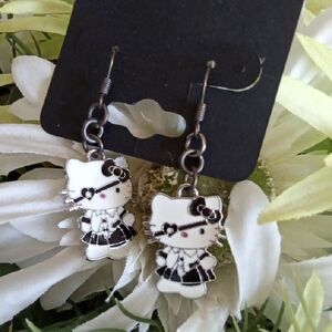 New🌈 PIRATES Hello Kitty J Hook Dangle Earrings Halloween Accessory